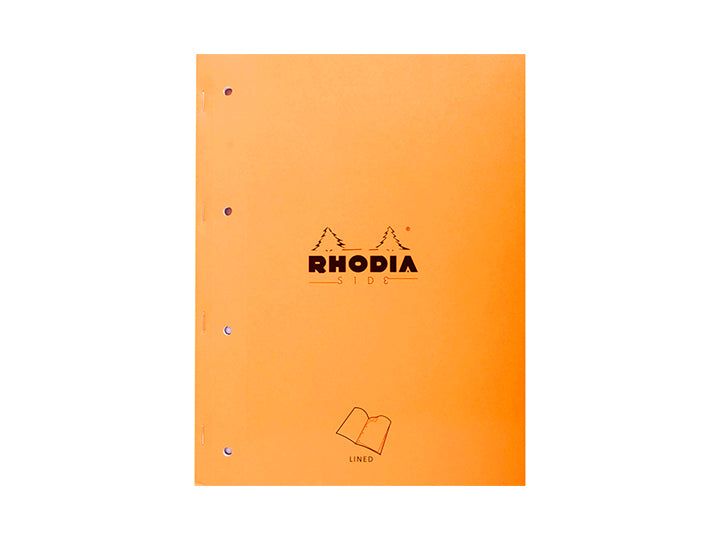 【Rhodia｜Basic】stapled pad 4邊孔側釘式_A4+_ 80g_80張_橘皮