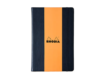 【Rhodia｜Boutique】WebNotebook 精裝硬式束帶筆記本_A5_ 象牙色_空白_90g_96張_黑色