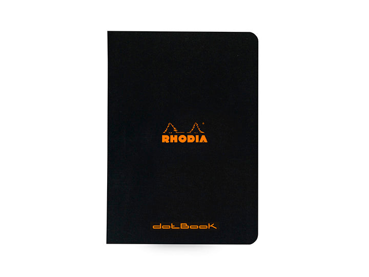【Rhodia｜Classic】staplebound notebook騎馬釘筆記本_A7_5x5點格_80g_24張_黑皮