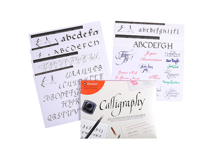 【Brause|英文書法用品】 九種英文花體教學卡