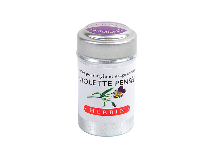 【Herbin｜珍珠彩墨】憂鬱紫羅蘭_Violettepensee_卡式墨水管_罐裝_6入