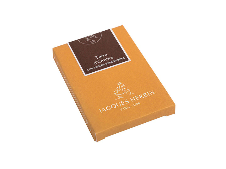 【Jacques Herbin｜Essential】七支裝長型卡式墨水_每支1.35ml_大地棕
